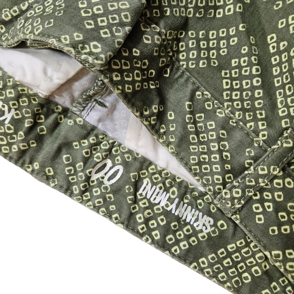 Khakis by Gap skinny Mini Green Abstract Print pants size 00 - Picture 4 of 8